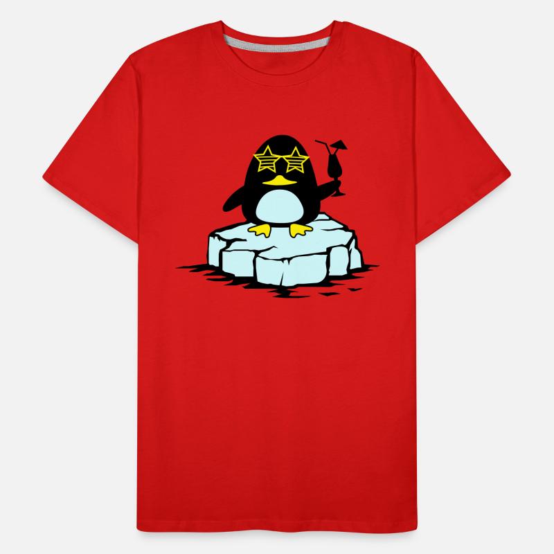 beach pinguin eisscholle Männer Premium Bio T-Shirt