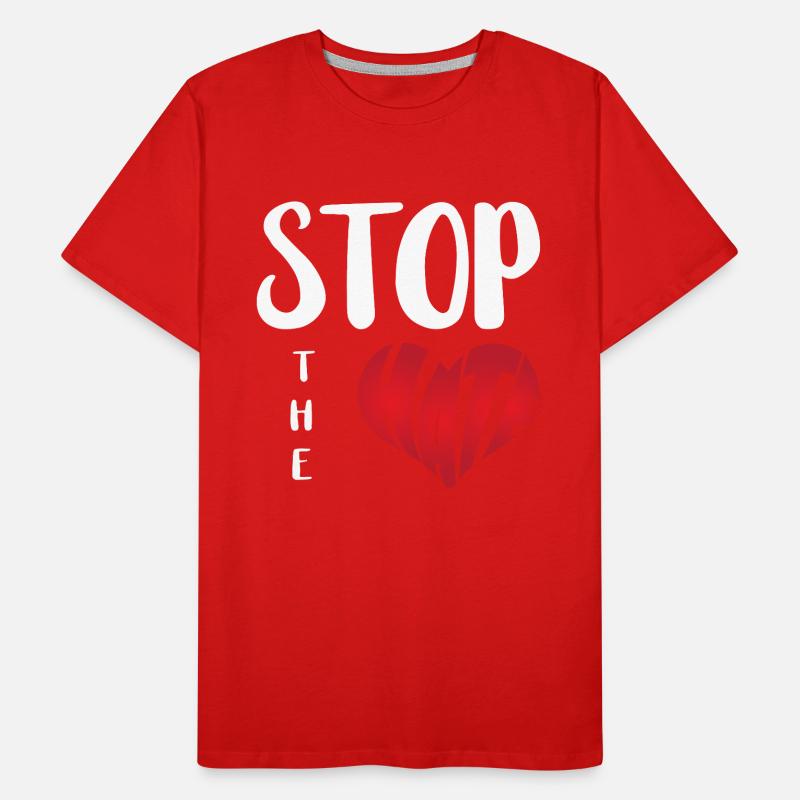 No Hate Dislike Stop Hate Anti Hate Men's Premium Organic T-Shirt