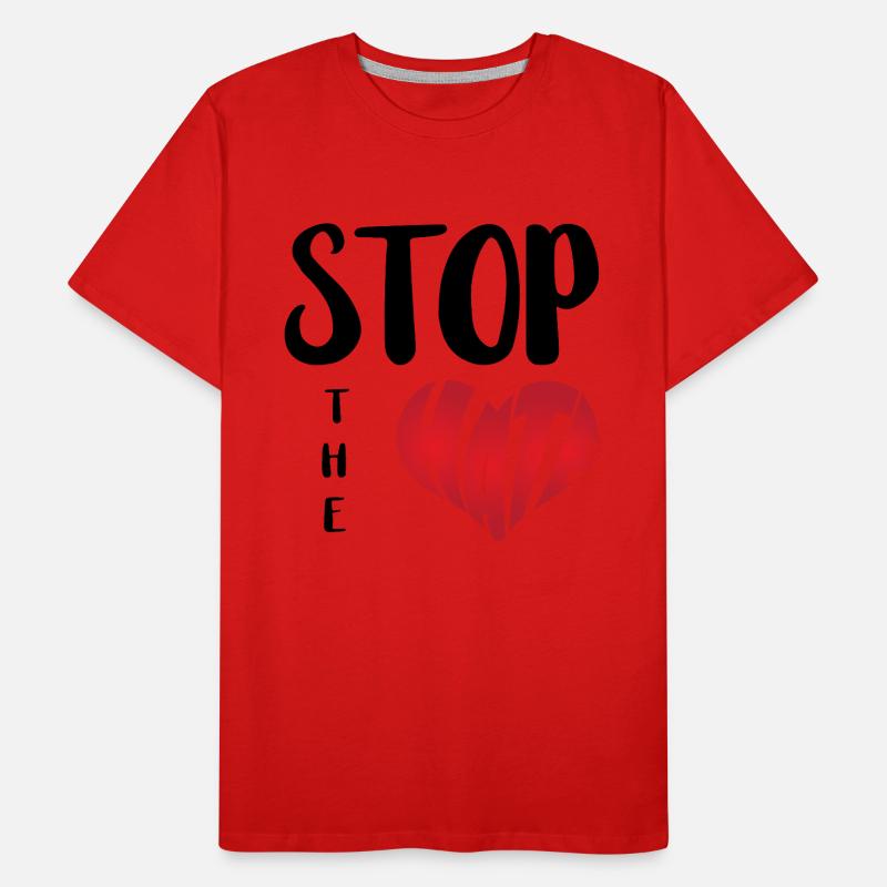 No Hate Dislike Stop Hate Anti Hate Men's Premium Organic T-Shirt