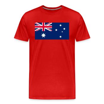 Australien - Männer Premium Bio T-Shirt - Rot - Vorne - Damien (186cm)