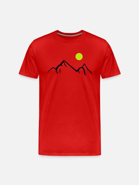 Mountains 01 - Men's Premium Organic T-Shirt - red