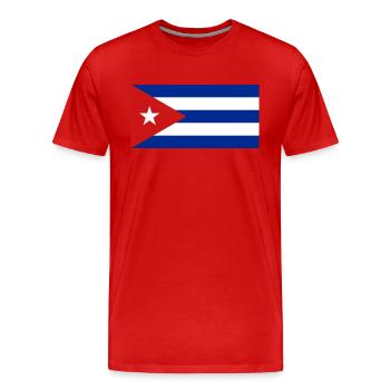Cuba - T-shirt bio Premium Homme - rouge - Devant - Damien (186cm)