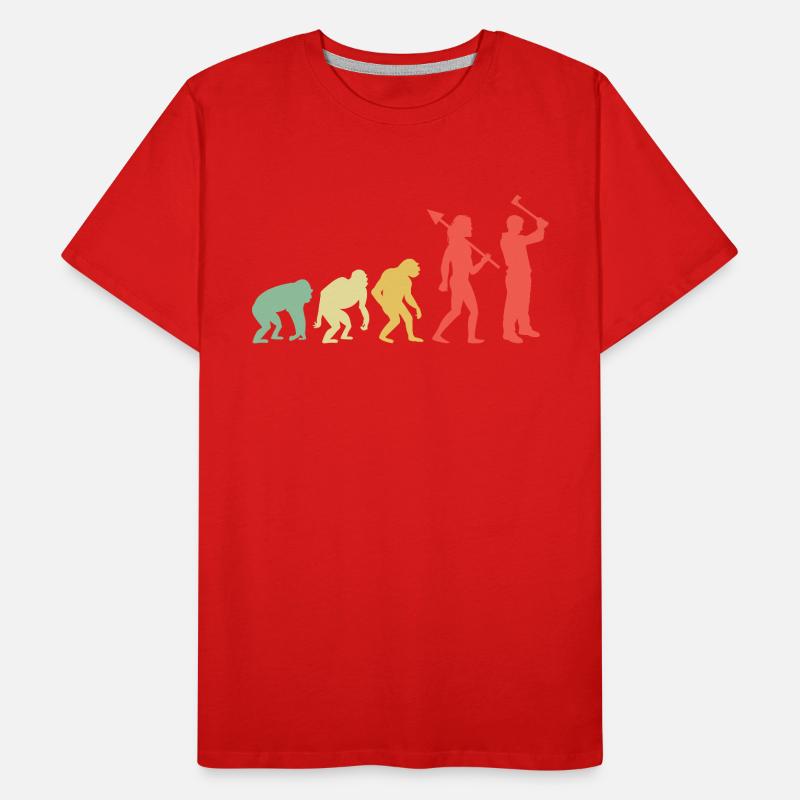 Evolution Axe Throwing Target Hatchet Thrower T-shirt bio Premium Homme