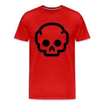 Tête de mort - T-shirt bio Premium Homme - rouge - Devant - Damien (186cm)