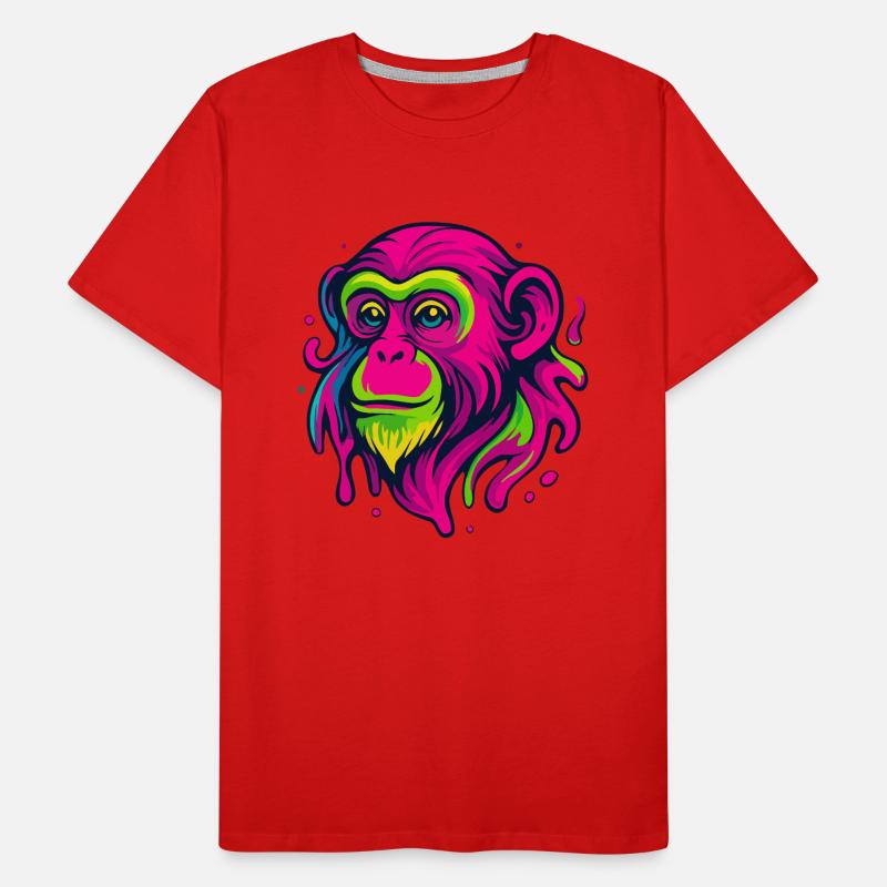 Neon Affe Männer Premium Bio T-Shirt