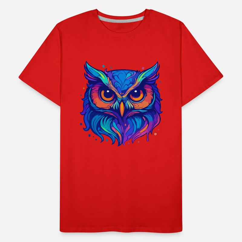 Neon-Eule Männer Premium Bio T-Shirt