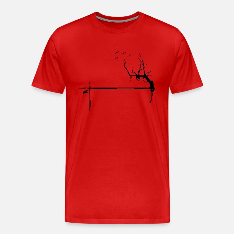bird - Männer Premium Bio T-Shirt - Rot