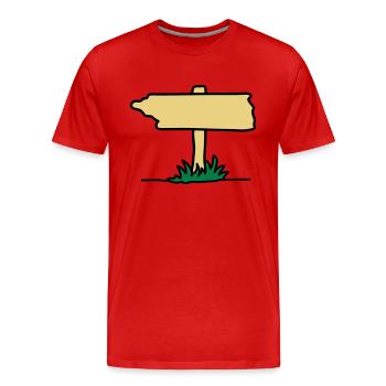 schild_3c - T-shirt bio Premium Homme - rouge - Devant - Damien (186cm)