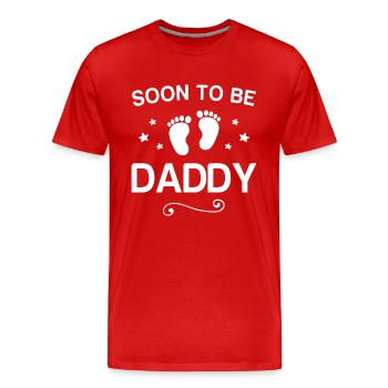 Soon To Be Daddy - Men's Premium Organic T-Shirt - red - Front - Damien (186cm)