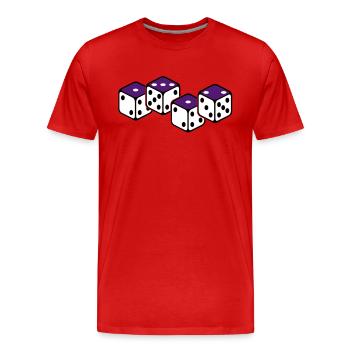 ACAB Würfel - Männer Premium Bio T-Shirt - Rot - Vorne - Damien (186cm)