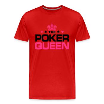 Poker Queen - Männer Premium Bio T-Shirt - Rot - Vorne - Damien (186cm)