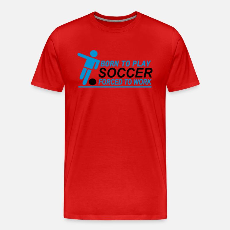 Fußball - Männer Premium Bio T-Shirt - Rot