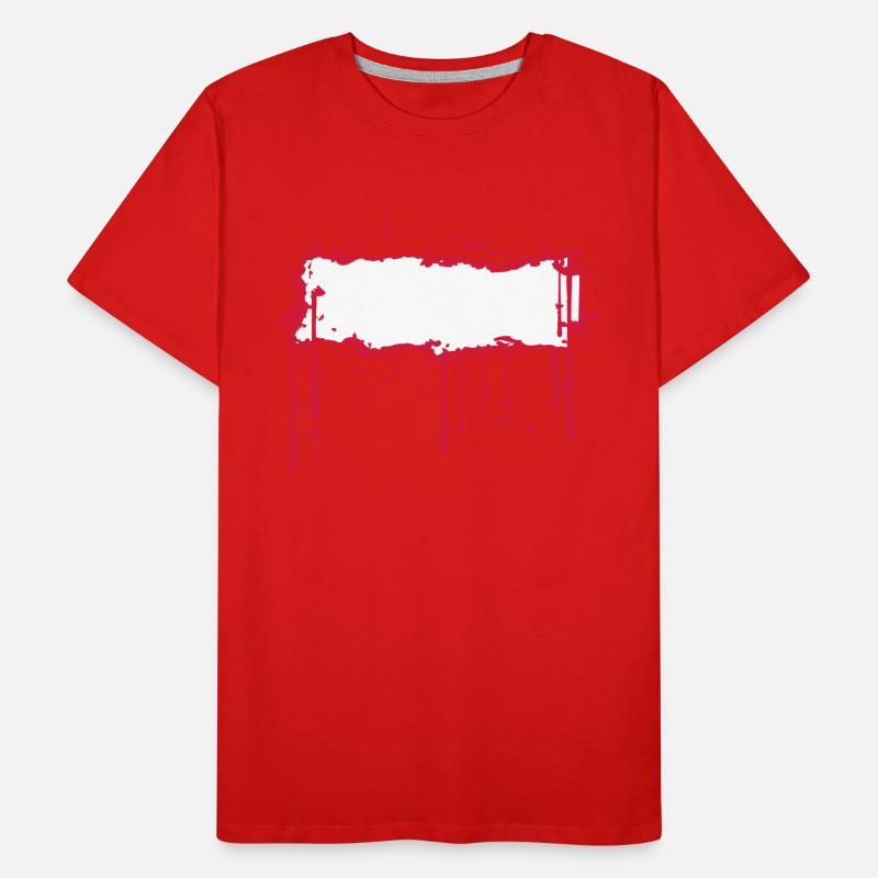 Shield blood frame border text field name scream Men's Premium Organic T-Shirt