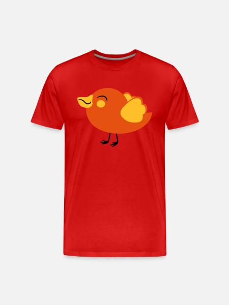 small nice voegelchen spatz - Men's Premium Organic T-Shirt - red