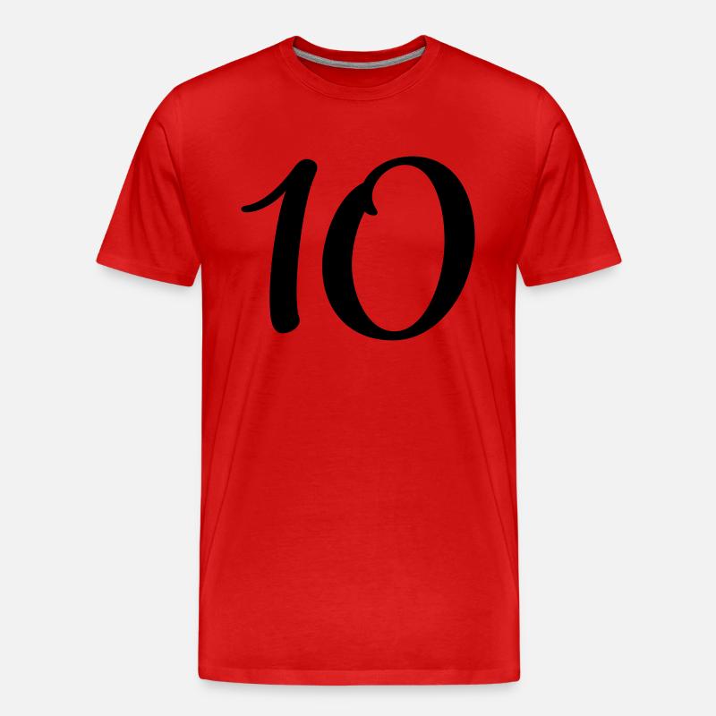 10 - Männer Premium Bio T-Shirt - Rot