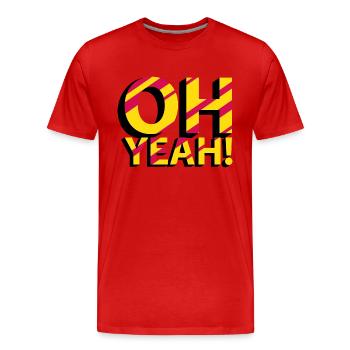 OH OUI! - T-shirt bio Premium Homme - rouge - Devant - Damien (186cm)
