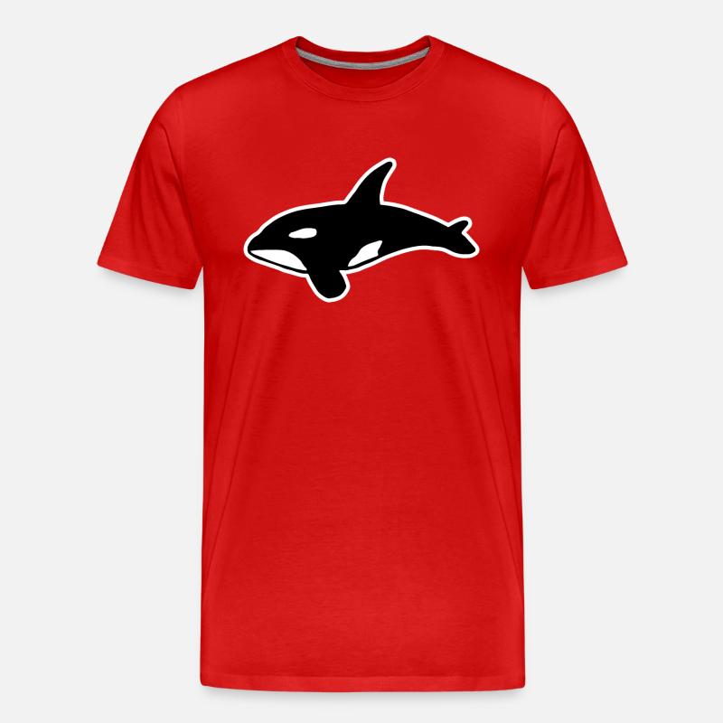 Wal - Männer Premium Bio T-Shirt - Rot