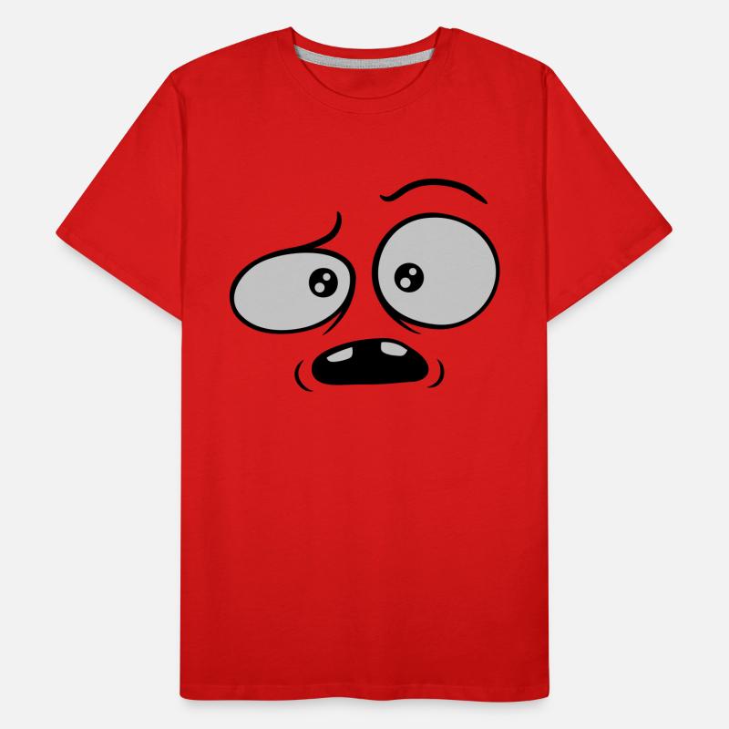 Skeptical confused comic face Men's Premium Organic T-Shirt