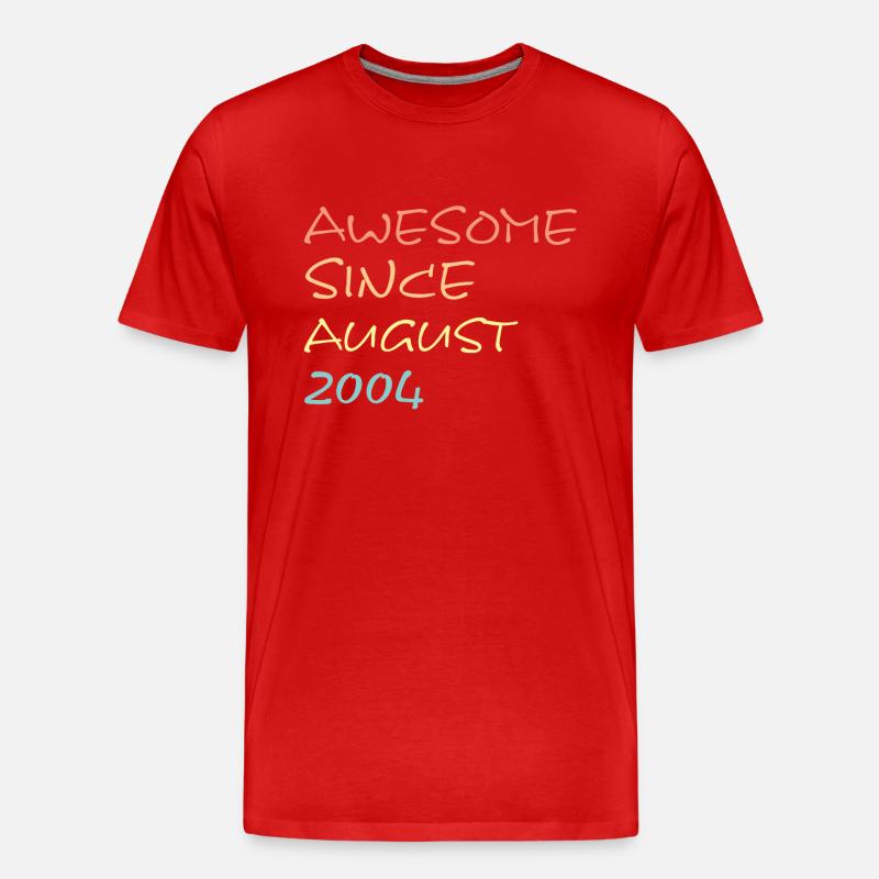 Awesome Since August 2004 - Männer Premium Bio T-Shirt - Rot