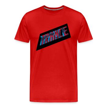 3D Effekt Trance Design - Männer Premium Bio T-Shirt - Rot - Vorne - Damien (186cm)