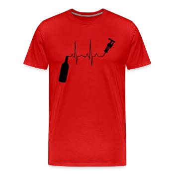 Wine Drinker Wine Winemaker Wine Lover Idea - Men's Premium Organic T-Shirt - red - Front - Damien (186cm)