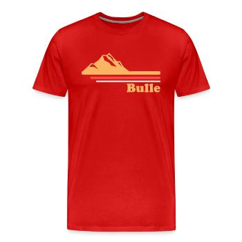 Bulle Stadt Schweiz - Männer Premium Bio T-Shirt - Rot - Vorne - Damien (186cm)