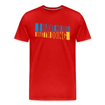 Aucune idée - T-shirt bio Premium Homme - rouge - Devant - Damien (186cm)