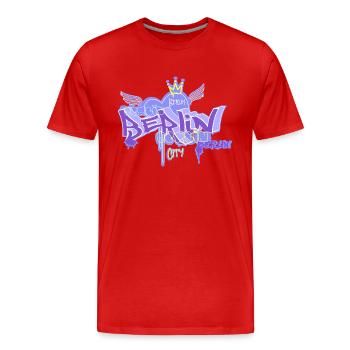 Berlin Graffiti - T-shirt bio Premium Homme - rouge - Devant - Damien (186cm)