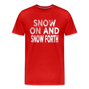 Noël Animal Beards Computer Fun Bday Happy - T-shirt bio Premium Homme - rouge - Devant - Damien (186cm)
