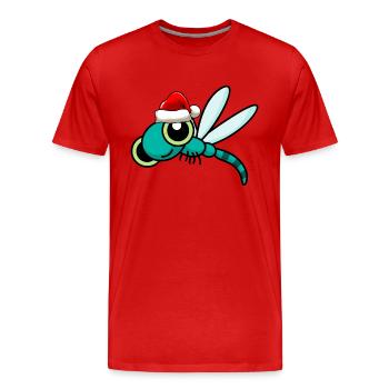 Drachenfliege Weihnachten libelle - Männer Premium Bio T-Shirt - Rot - Vorne - Damien (186cm)