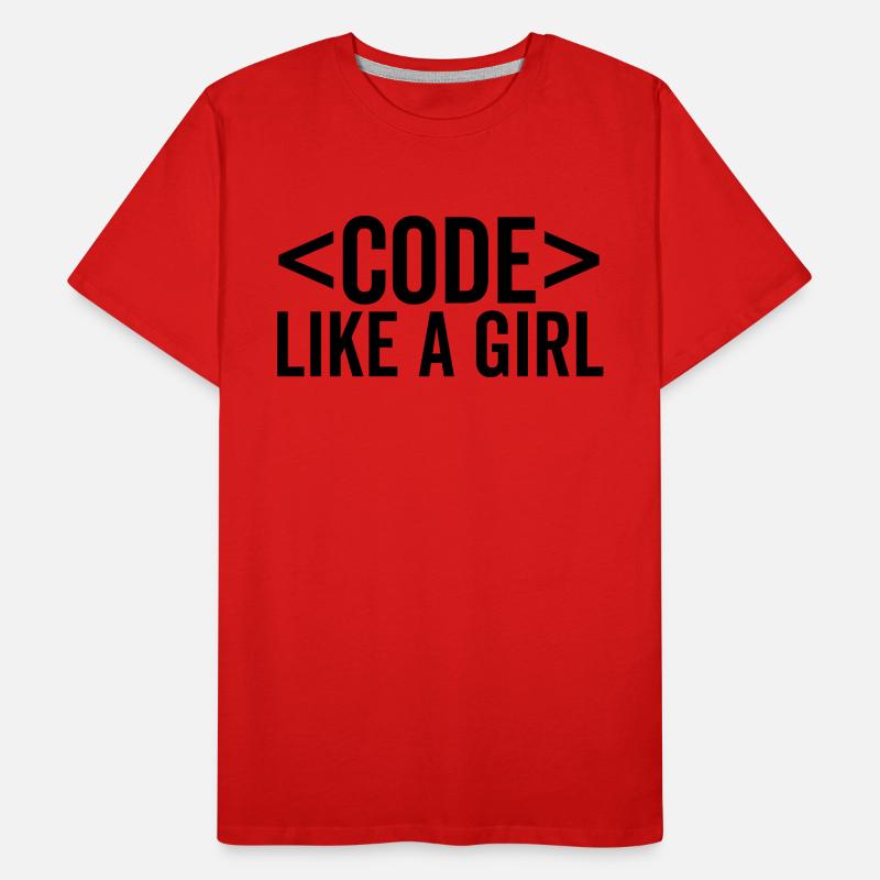Code wie ein Mädchen Männer Premium Bio T-Shirt