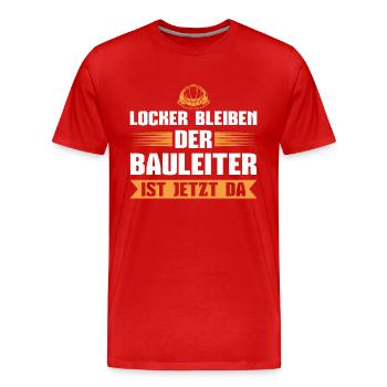 Bauaufsicht Bauleitung Ausbildung Bauleiter - Männer Premium Bio T-Shirt - Rot - Vorne - Damien (186cm)