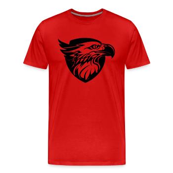 Adlerkopf im Profil - Männer Premium Bio T-Shirt - Rot - Vorne - Damien (186cm)