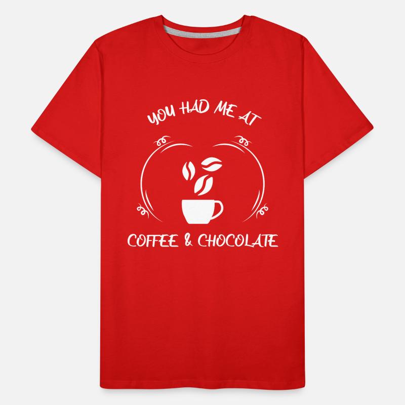 Kaffee Espresso Käffchen & Schokolade Männer Premium Bio T-Shirt
