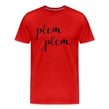plem plem - Männer Premium Bio T-Shirt - Rot - Vorne - Damien (186cm)