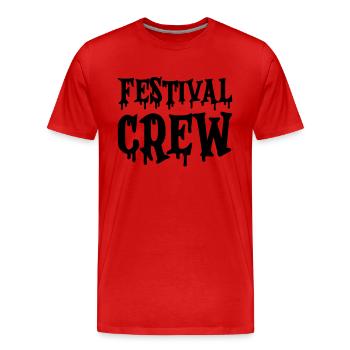 L’équipe du festival - T-shirt bio Premium Homme - rouge - Devant - Damien (186cm)