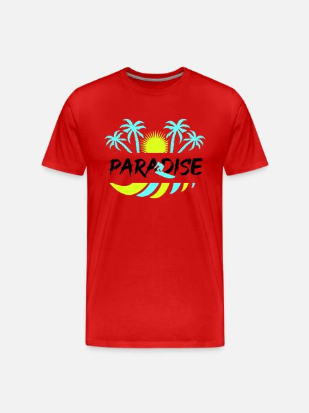 Surf Paradise - Men's Premium Organic T-Shirt - red
