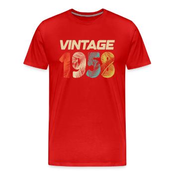 Vintage 1958 Retro - Best-seller - T-shirt bio Premium Homme - rouge - Devant - Damien (186cm)