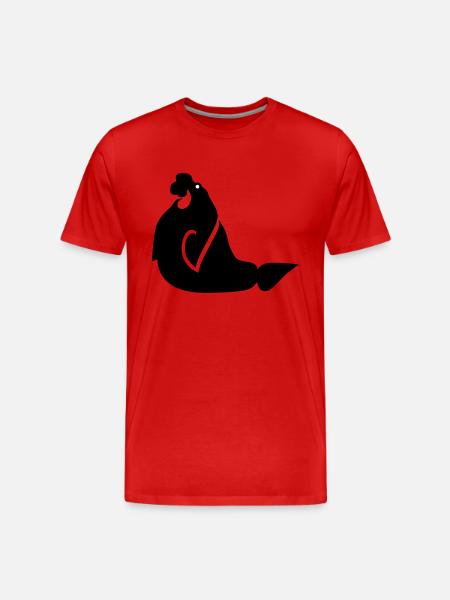 Walrus 01 - Men's Premium Organic T-Shirt - red
