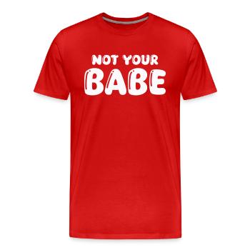 pas votre bébé - T-shirt bio Premium Homme - rouge - Devant - Damien (186cm)