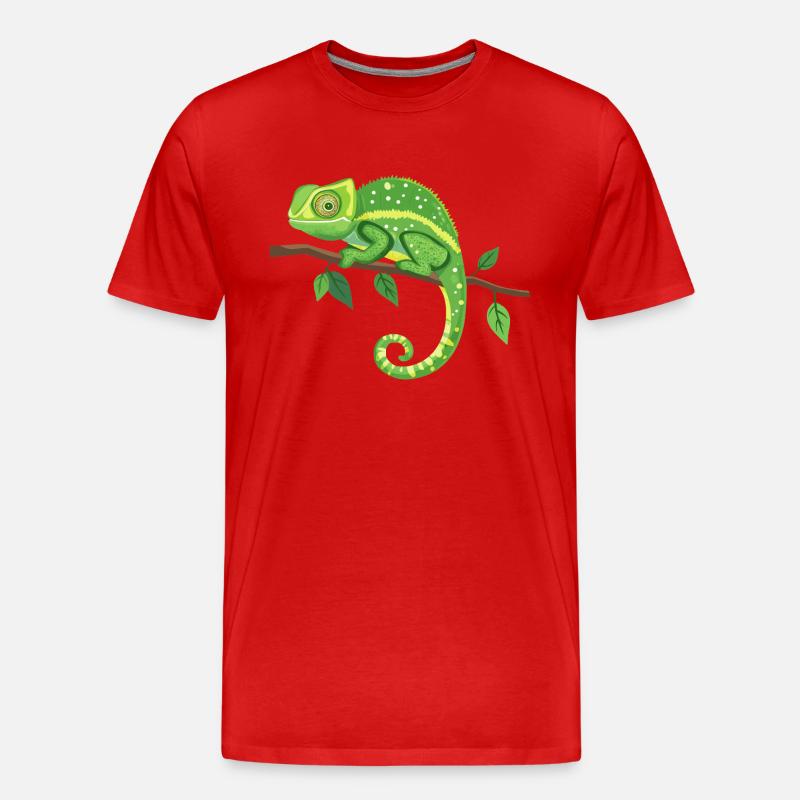 Kameleon - Männer Premium Bio T-Shirt - Rot