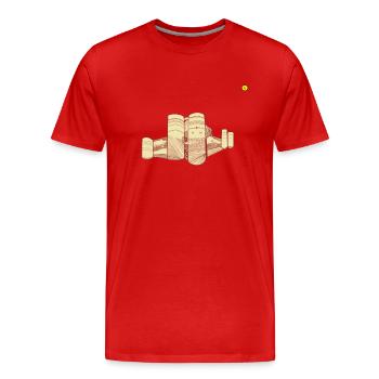 CHATEAU D'ANGERS - T-shirt bio Premium Homme - rouge - Devant - Damien (186cm)