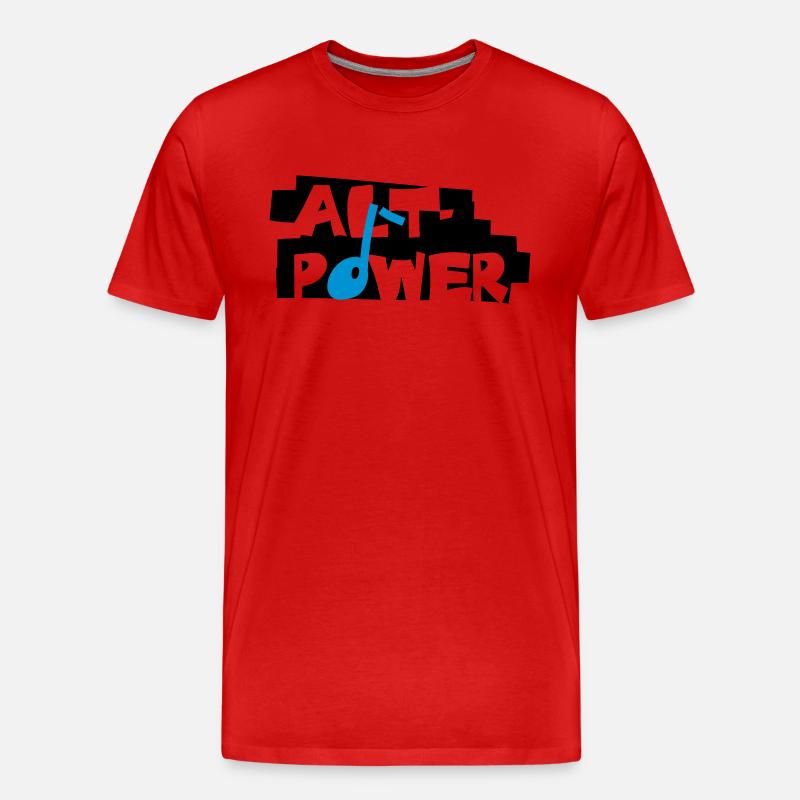 Alt-Power - Männer Premium Bio T-Shirt - Rot
