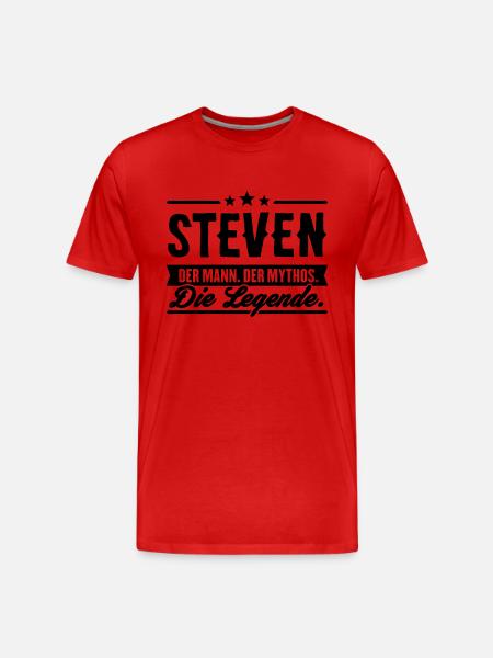 Man Myth Legend Steven - Men's Premium Organic T-Shirt - red