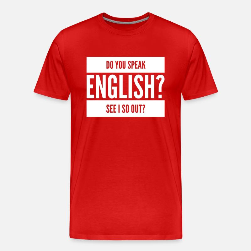witziger Spruch - Männer Premium Bio T-Shirt - Rot
