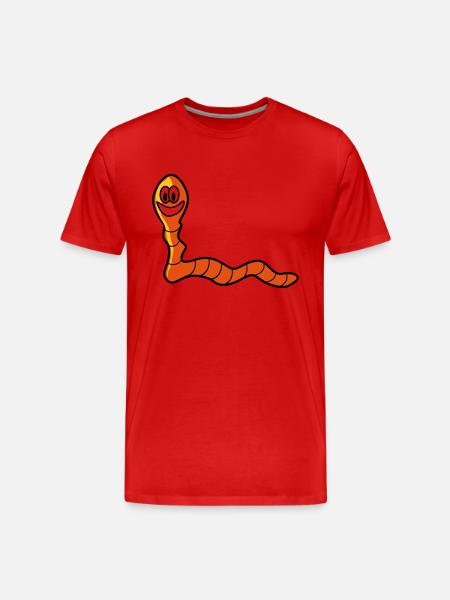 ver Earthworm - T-shirt bio Premium Homme - rouge