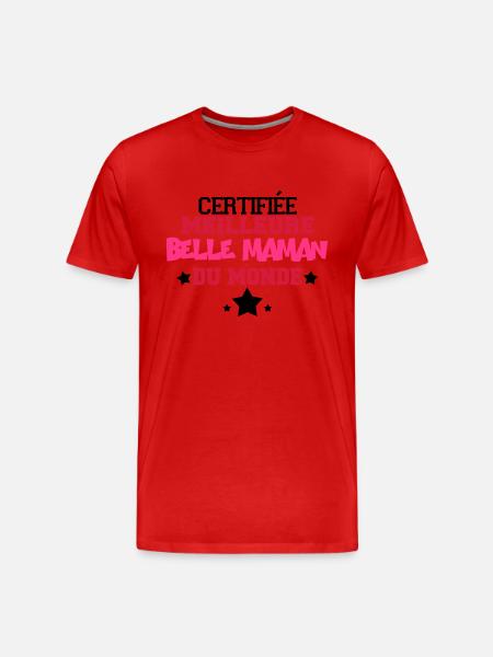 certifiée meilleure belle maman - T-shirt bio Premium Homme - rouge