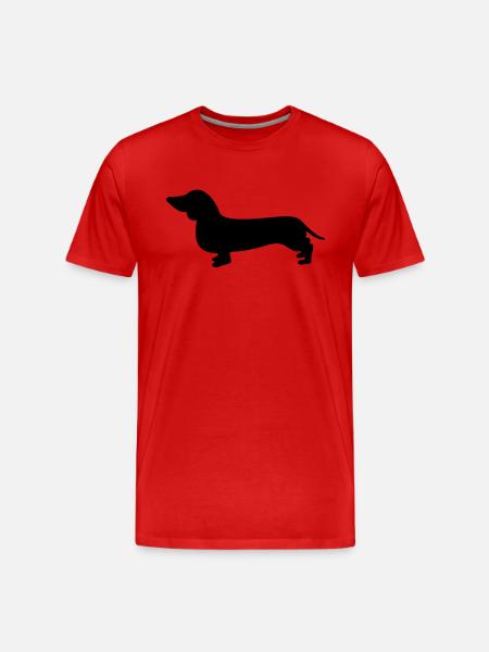 dackel - Männer Premium Bio T-Shirt - Rot