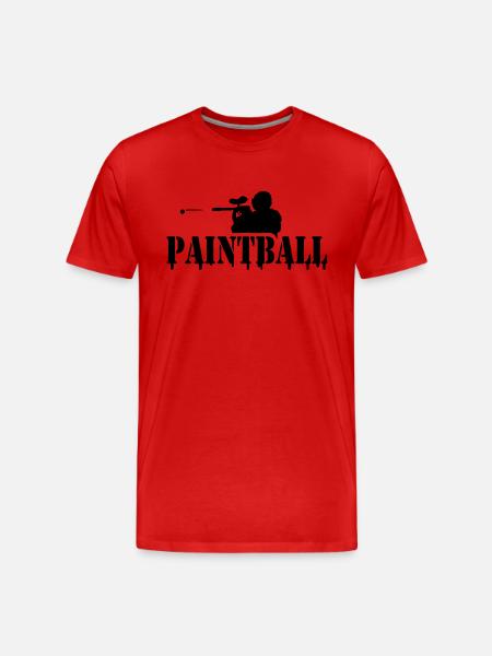 paintball_a___f1 - Men's Premium Organic T-Shirt - red