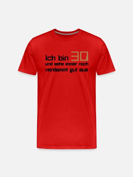 30 - T-shirt bio Premium Homme - rouge